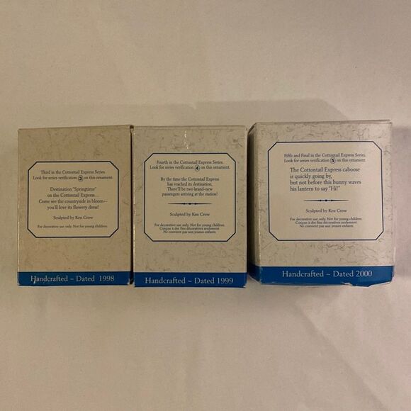 Hallmark Keepsake Ornament Vintage CottonTail Express Set of 3 Ornaments EUC - Picture 2 of 12